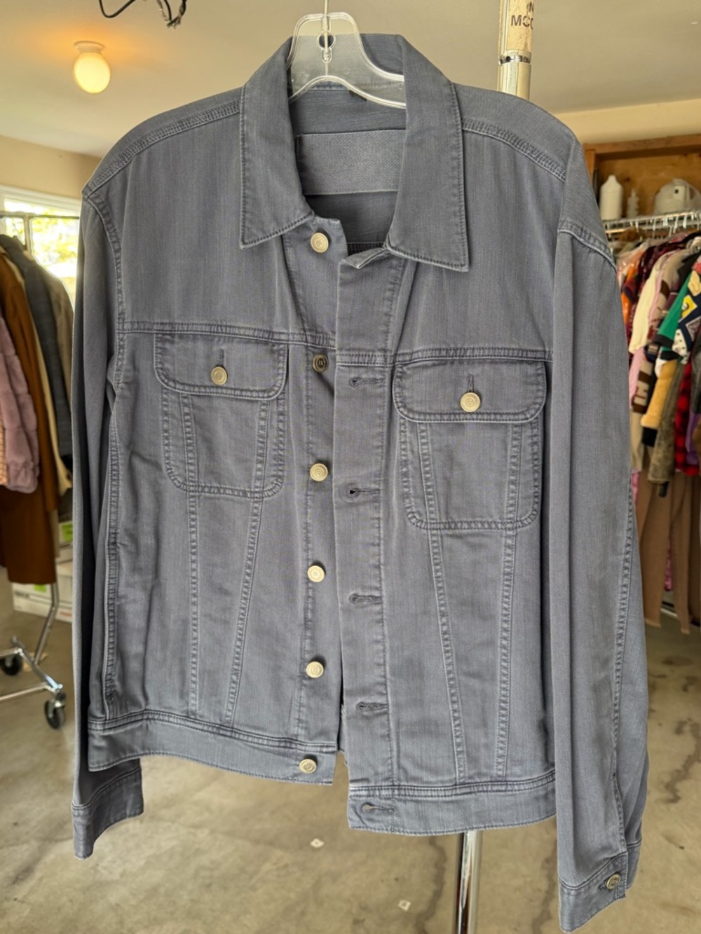 BANANA REPUBLIC- Classic Blue Gray Denim Jacket